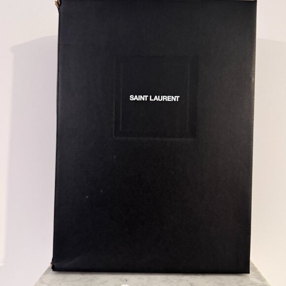 Saint Laurent SL/39 Mid Top Sneakers White Blue Women’s EU 38/US 8 New in Box - Picture 6 of 6